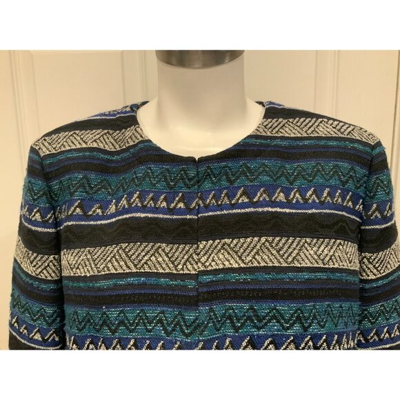 Tahari Arthur S. Levine Multicolor Geometric Patterned Jacket, Size 16 (US) - Picture 2 of 9